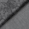 Overhemdenstof bloemen – grijs/zwart,  thumbnail number 4