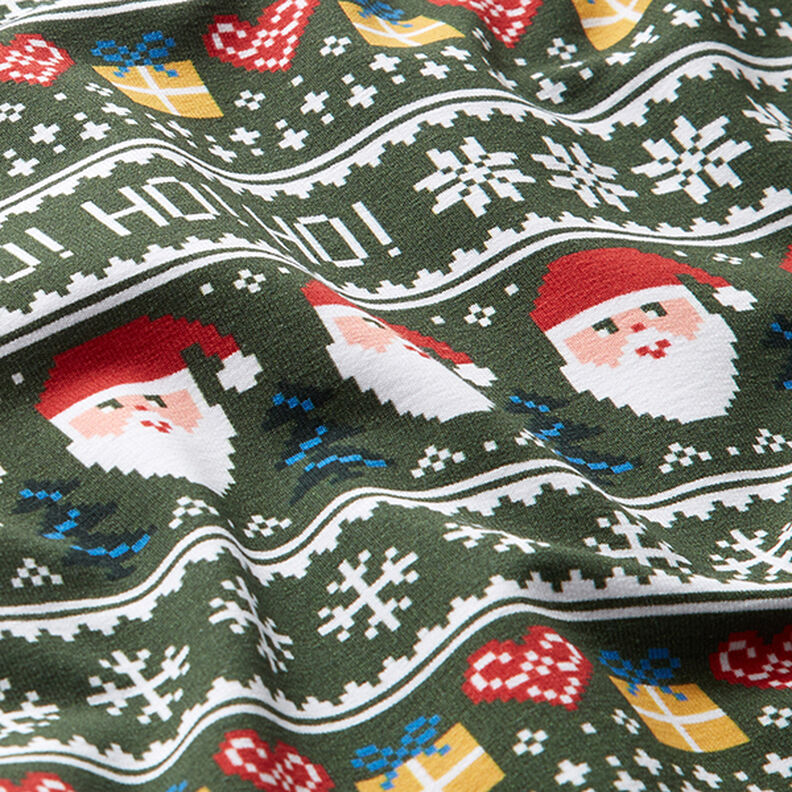 French Terry Ho! Ho! Ho! – donkergrenen,  image number 2