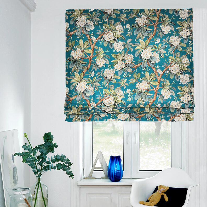Decostof Canvas bloeiende boom – oceaanblauw,  image number 6