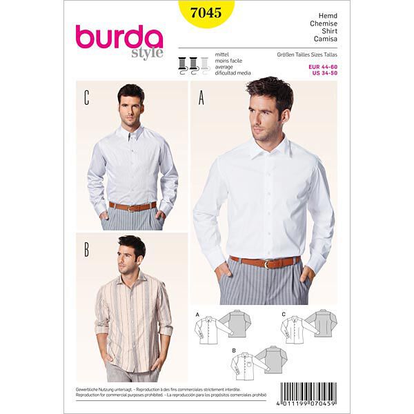 Overhemd, Burda 7045,  image number 1
