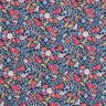 Katoenen stof Cretonne gemengde bloemen – nachtblauw,  thumbnail number 1