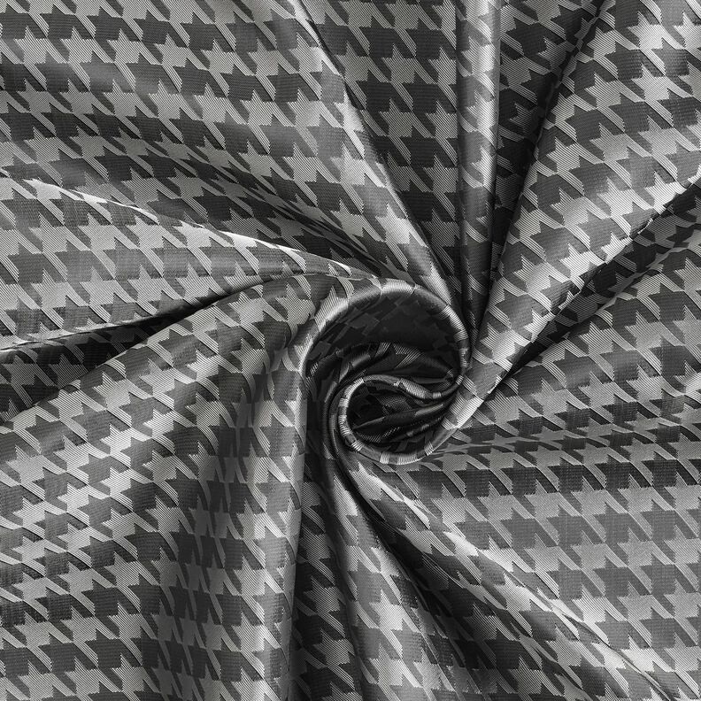 Voeringstof Jacquard Pied-de-poule – lichtgrijs/donkergrijs,  image number 3