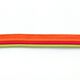 Paspelband trio [ 15 mm ] – lichtgroen/oranje,  thumbnail number 2