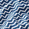 Katoenen stof Cretonne Zigzag – marineblauw/wit,  thumbnail number 2