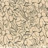 Schetsen van bloemen van rekbaar velours – zand/zwart,  thumbnail number 1