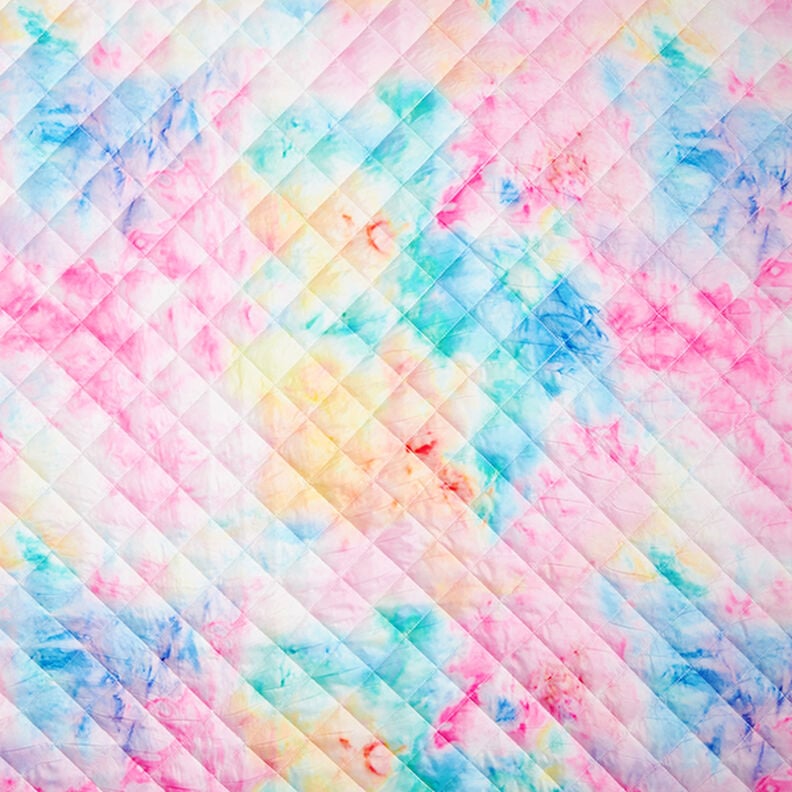 Doorgestikte stof Regenboog kleurverloop – wit/kleurenmix,  image number 1