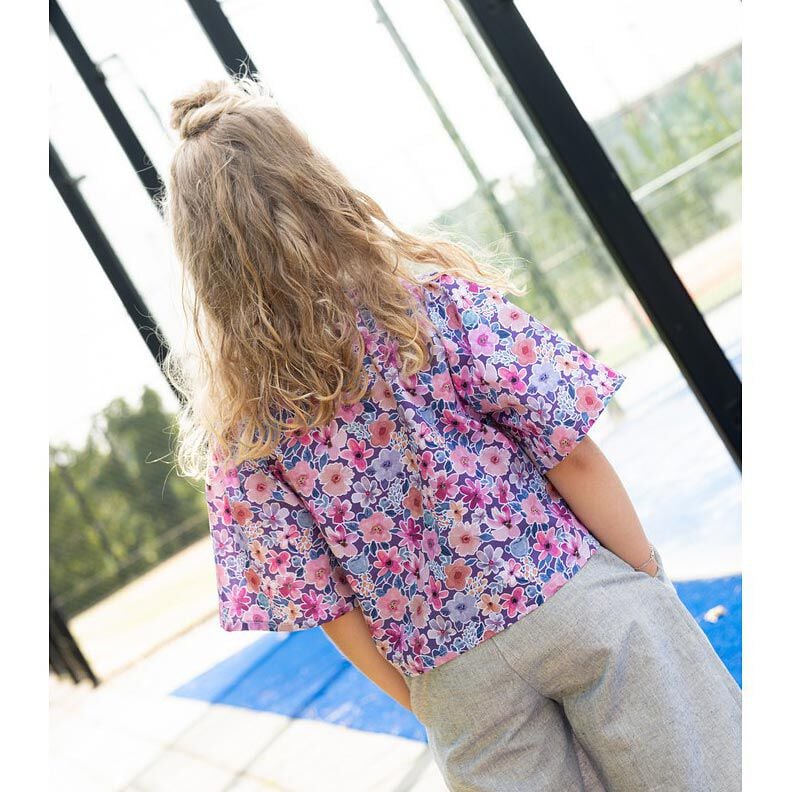 Katoenpopeline Bloemen | Poppy Fabrics – roodlila,  image number 5