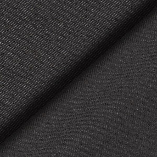 Blousestof in de lengte elastisch keperbinding – zwart, image number 3
