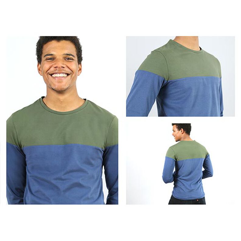 MENEER LEVI Shirt met lange mouwen en colourblocking | Studio Schnittreif | S-XXL,  image number 2