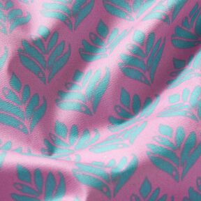Gecoate katoen abstracte vakken – roze/aquablauw, 