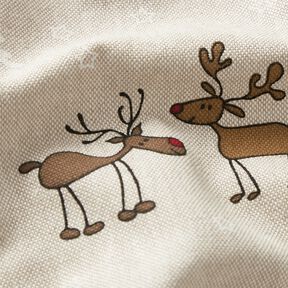 Decostof Half panama Noordpool – natuur/rood, 