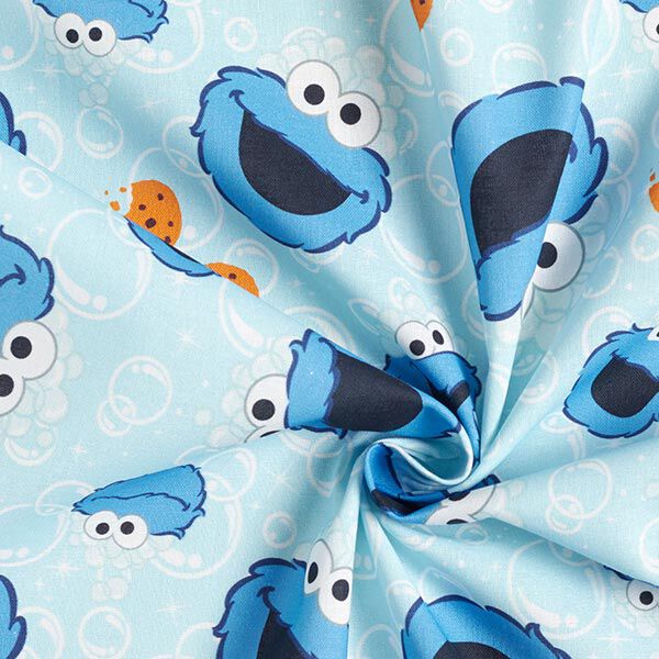 Decostof cretonne Koekiemonster | CPLG – babyblauw/koningsblauw, image number 3