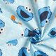 Decostof cretonne Koekiemonster | CPLG – babyblauw/koningsblauw,  thumbnail number 3