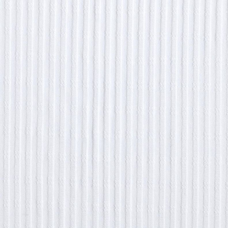 Ribjersey Enkelvoudig breipatroon – wit,  image number 1