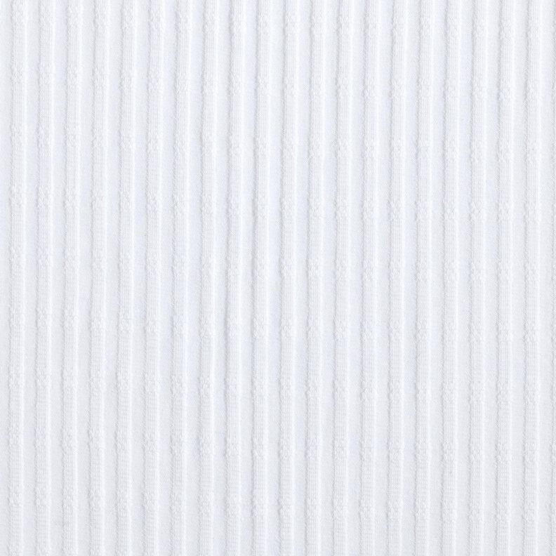 Ribjersey Enkelvoudig breipatroon – wit,  image number 1