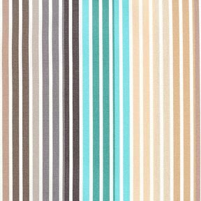 Outdoorstof Canvas Strepen kleurverloop – turkoois/grijs, 