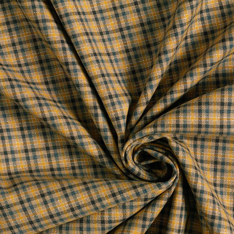 Viscosemix Ruiten met lurex – donkerbeige/currygeel,  image number 3