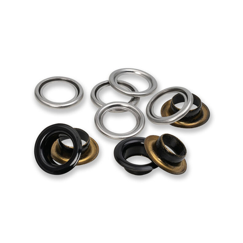 Oogjes met sluitringen [20 stuks | Ø 11 mm] | Prym – zwart/zilver metallic,  image number 2