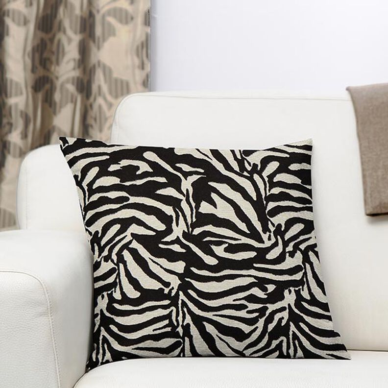 Jacquard gobelin zebra – zwart/wit,  image number 5