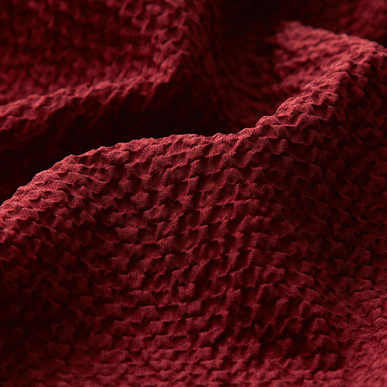 Lichte cloqué effen – bordeauxrood,  image number 2