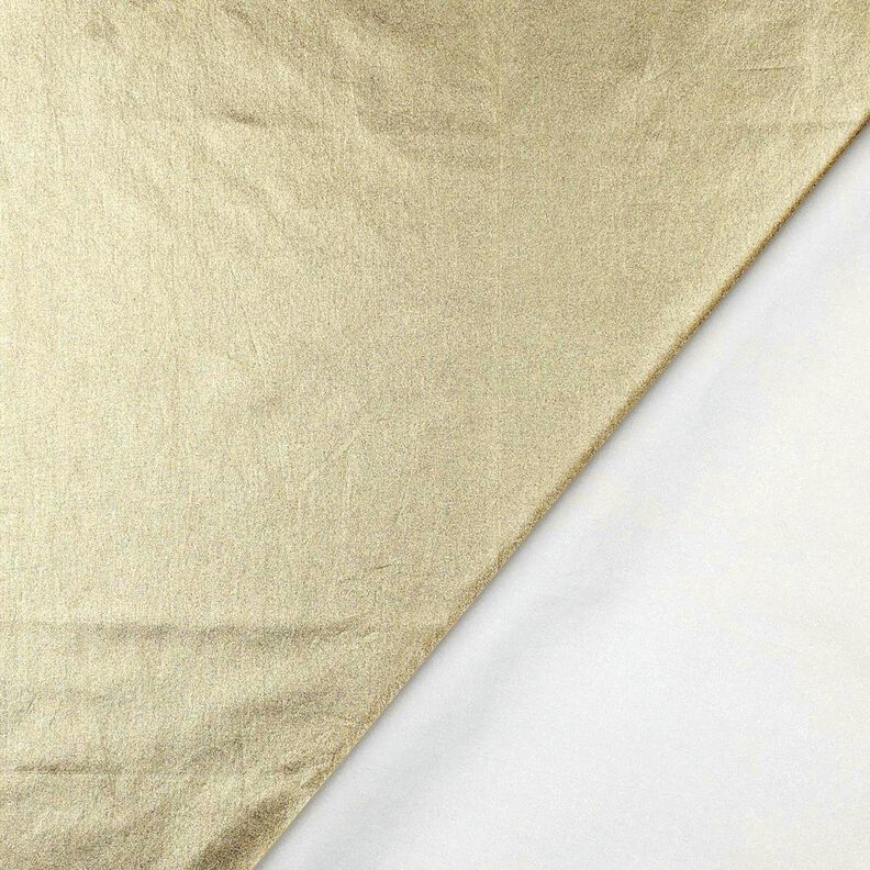 Katoenpopeline Met folie afgewerkt Effen – goud metallic,  image number 3
