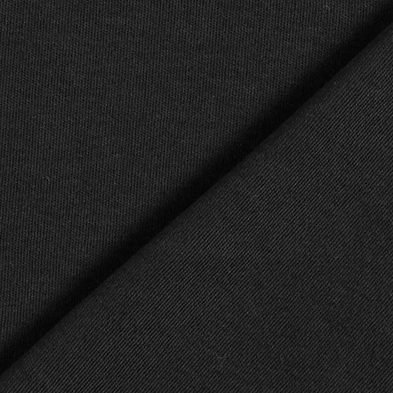 GOTS Interlock Jersey effen – zwart,  image number 3