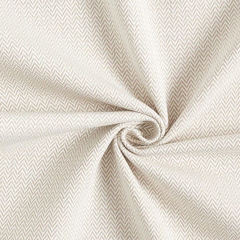 Decostof Jacquard Subtiele chevron – donkerbeige, image number 1