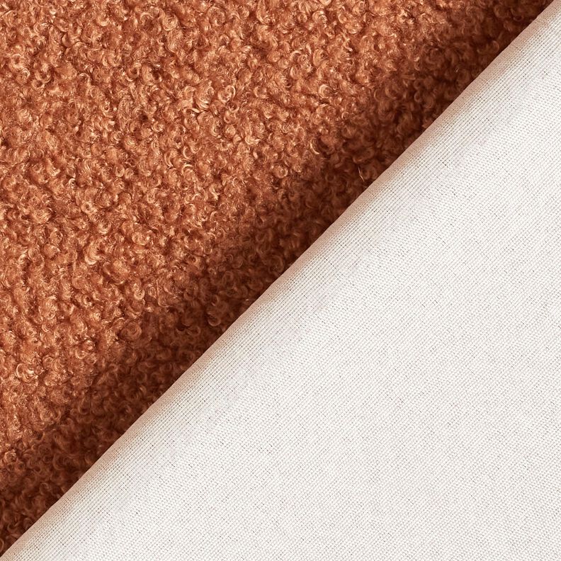 Bekledingsstof Teddy zacht – terracotta,  image number 3
