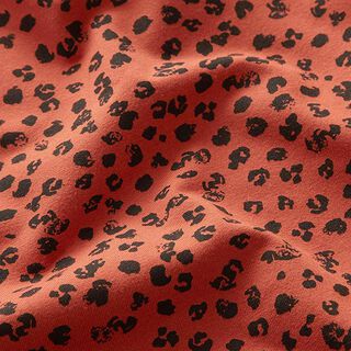 Katoenjersey luipaardprint – terracotta, 