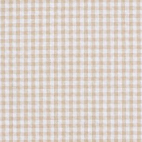 <h2>Seersucker met Kleine Ruit, Beige &ndash; Anemone/Wit &ndash; Karakteristieke Structuur en Verfijnd, 