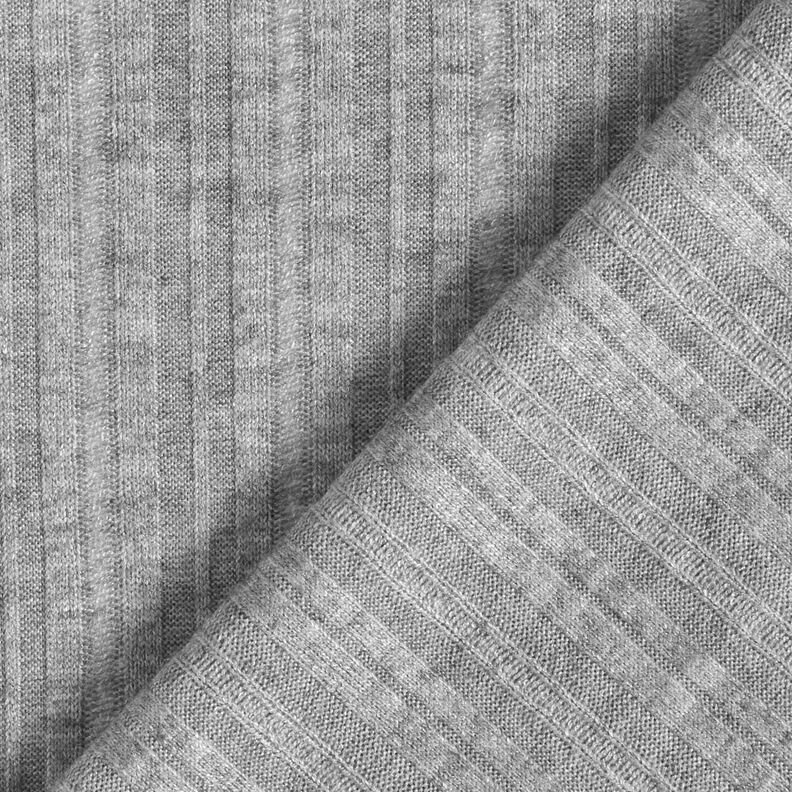 Geribde tricot melange – lichtgrijs, image number 5