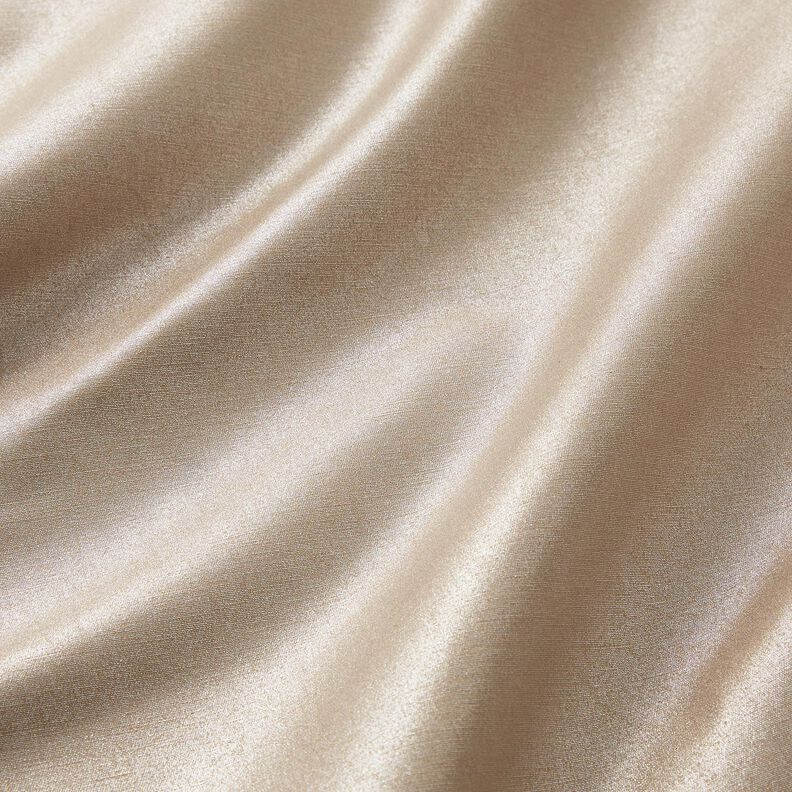 Broekstof stretch glans – goud metallic/beige,  image number 2
