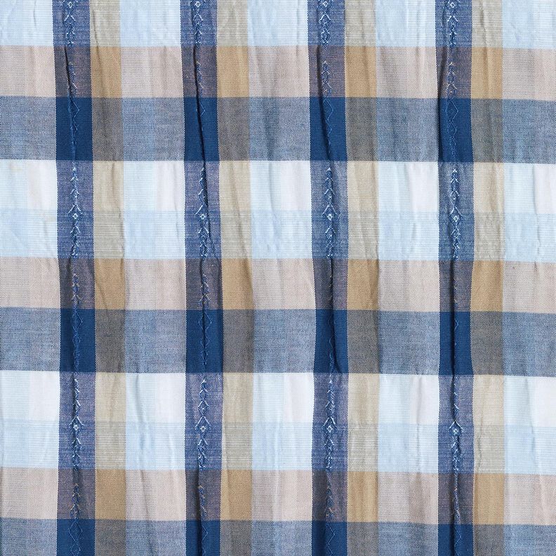 Katoenmix crashed kleurrijke ruiten – blauw,  image number 1