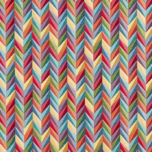 Decostof Gobelin Kleurrijke zigzag – lichtgeel,  image number 1