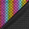 Foliejersey Zeemeerminschubben regenboog – zwart/kleurenmix,  thumbnail number 4