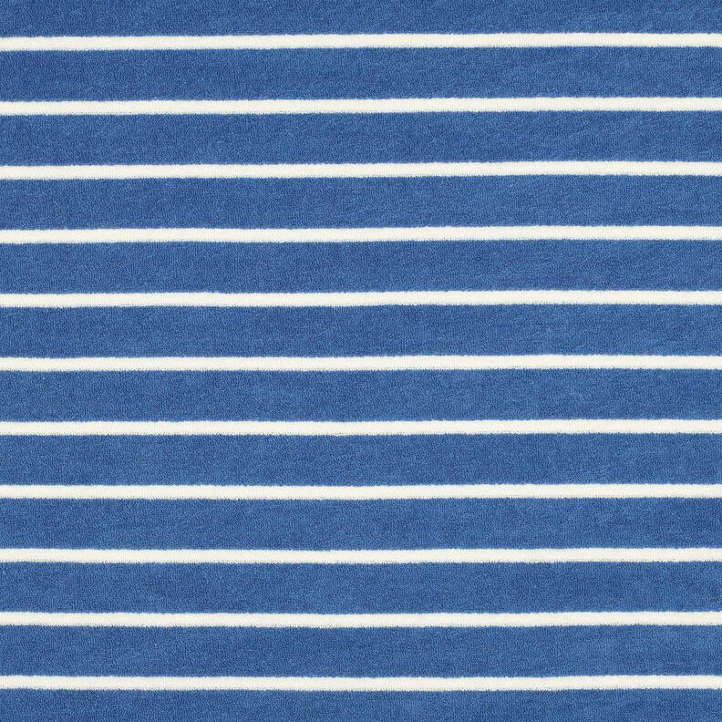 Badstof jersey Strepen – stralend blauw/ivoor,  image number 1