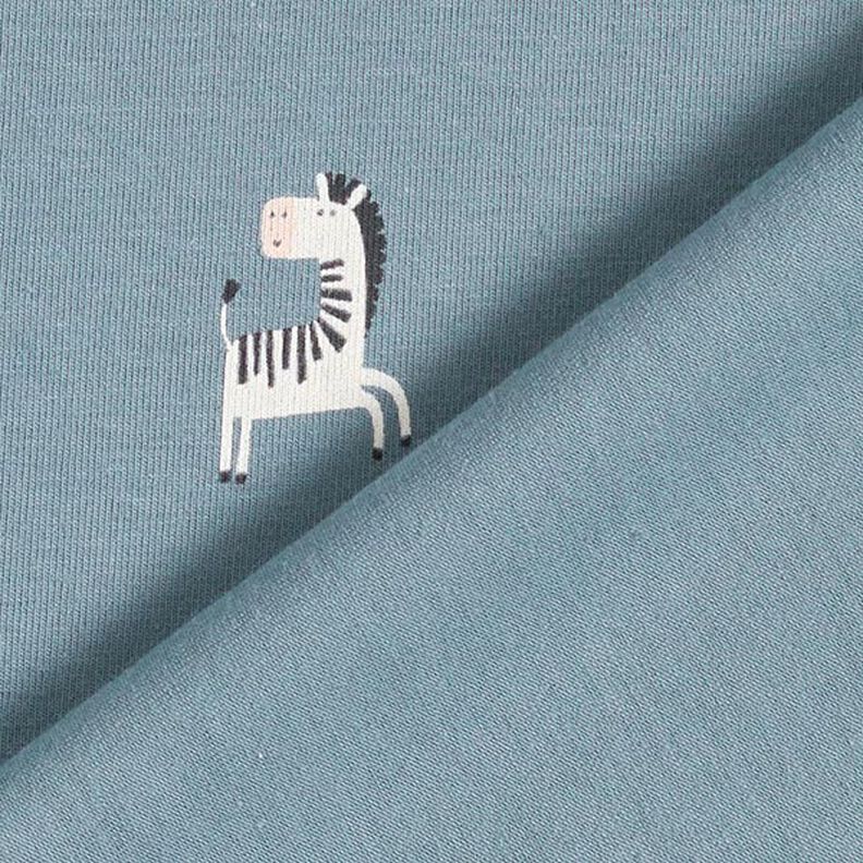 Katoenjersey Grappige zebra – blauwgrijs,  image number 4