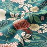 Decostof Jacquard Vintage bloemen – petroleum/donkerrood,  thumbnail number 2