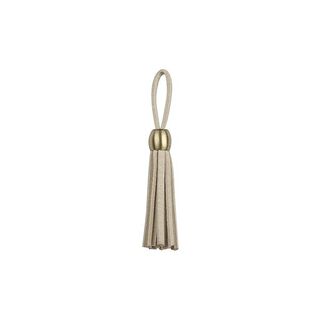 Leren franjes met gouden parels [5,5cm] – anemoon, 