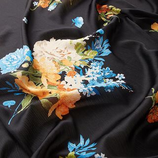 Polyester crêpe klein boeket – zwart, 