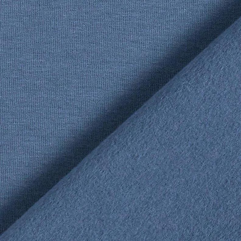 Licht katoenen sweatstof effen – jeansblauw,  image number 5