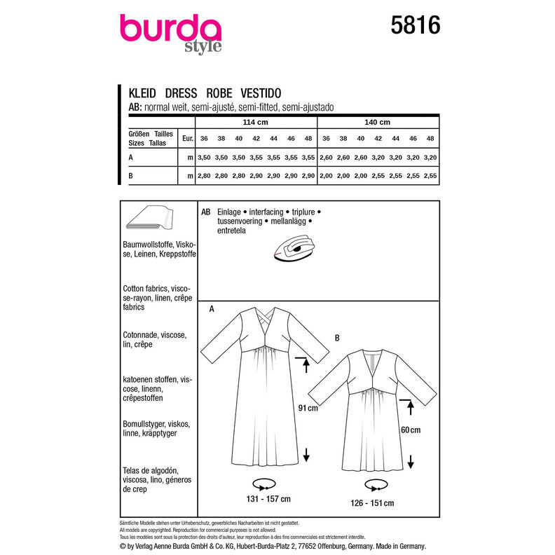 Jurk | Burda 5816 | 36-48,  image number 9