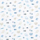 Katoenpopeline Onderwater – wit/staalblauw,  thumbnail number 1