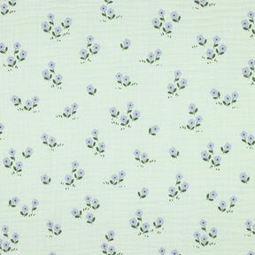 Mousseline/dubbel gehaakte stoffen Bloemetjes | Poppy Fabrics – licht mint, 