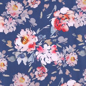 Softshell Bloemen – indigo/roze, 