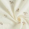 Gekreukt voile bloemenborduursel – ecru/lichtbruin,  thumbnail number 3