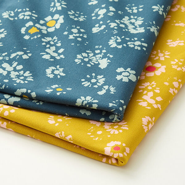 GOTS Katoenjersey Kamille | Tula – petroleum/pastelgroen, image number 5