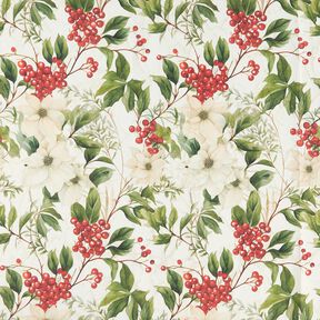 Decostof Jacquard Lurex Winterbes – natuur/goud, 