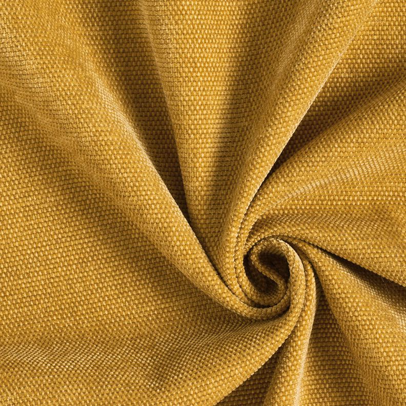 Bekledingsstof Chenille-stof – mosterd, image number 1