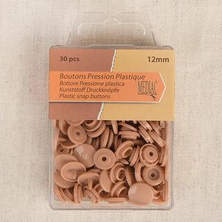 Drukknopen [ 30 Stuk / Ø12 mm   ] – beige, 